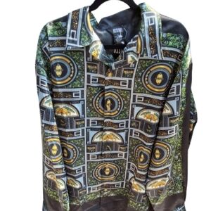 Faux‎ Silk Luxe button down L